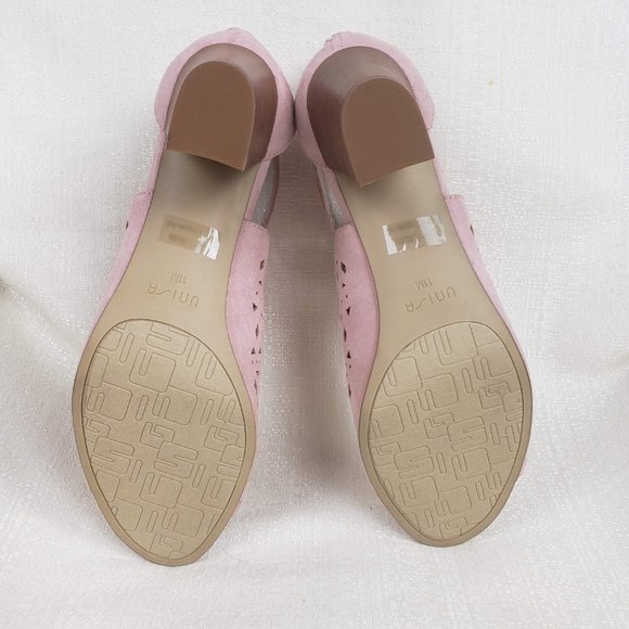 NWOB Unisa Perisa Blush Heeled Open Toe Bootie - Picture 6 of 6